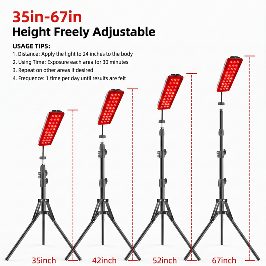 Red Light Therapy Panel Pro | 660nm 850nm with Tripod & Ceiling Mount