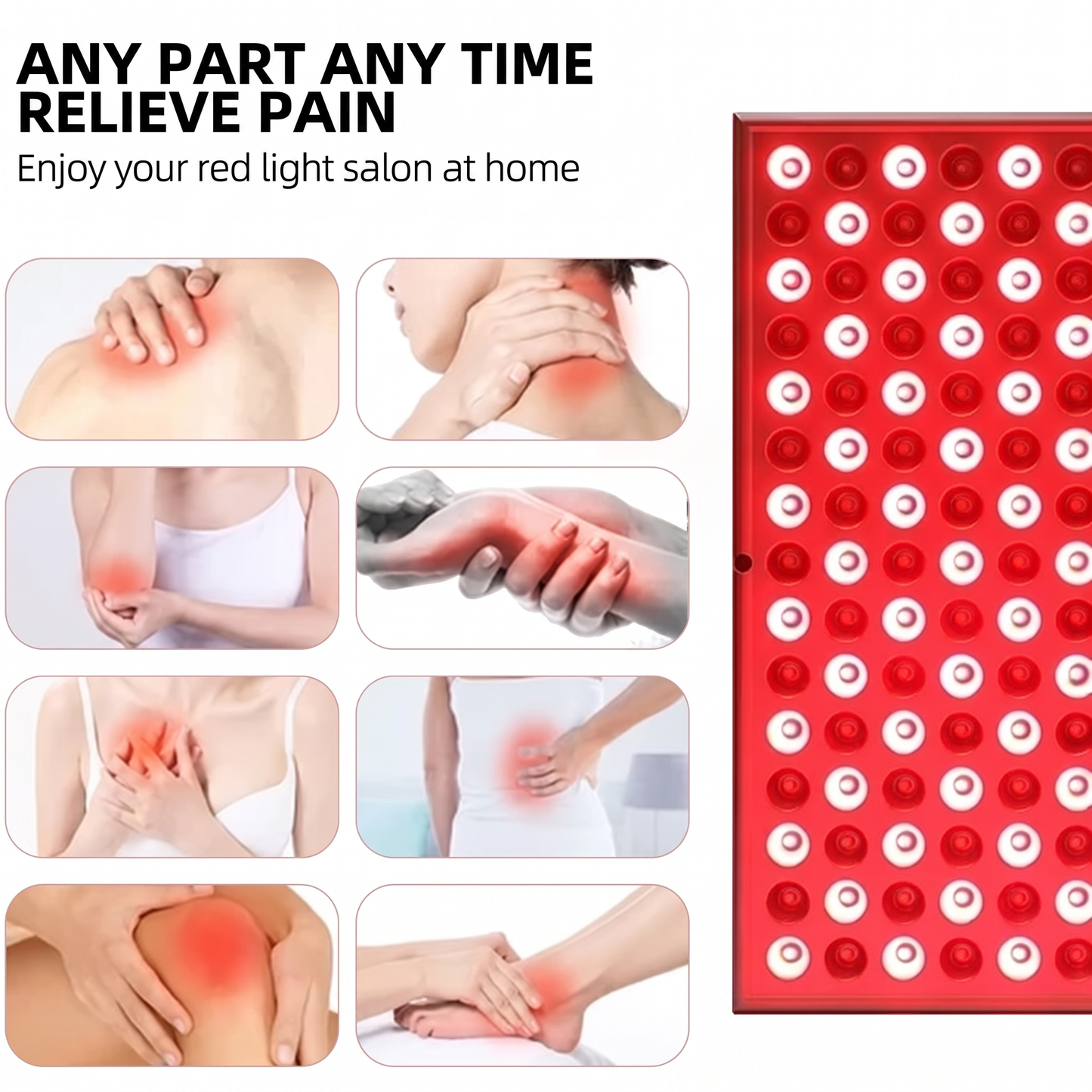 LED Red Light Therapy Panel | 225 LEDs 660nm 850nm