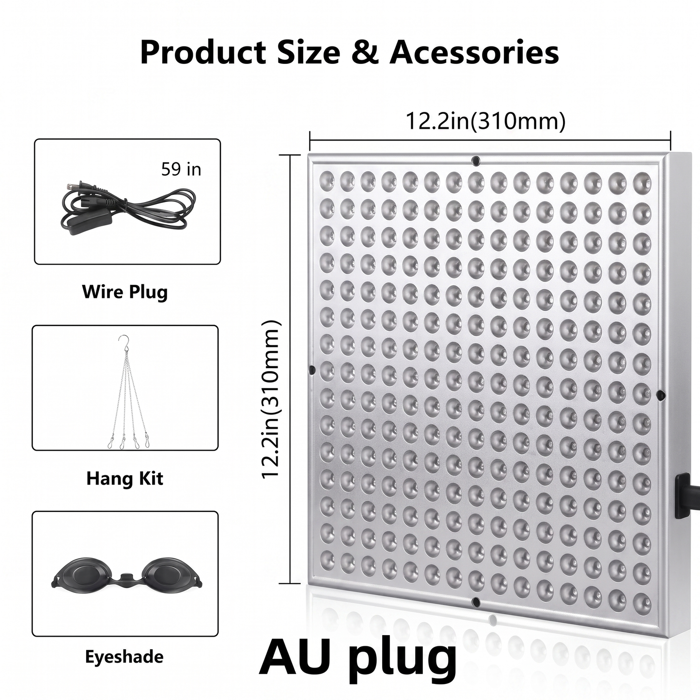 LED Red Light Therapy Panel | 225 LEDs 660nm 850nm