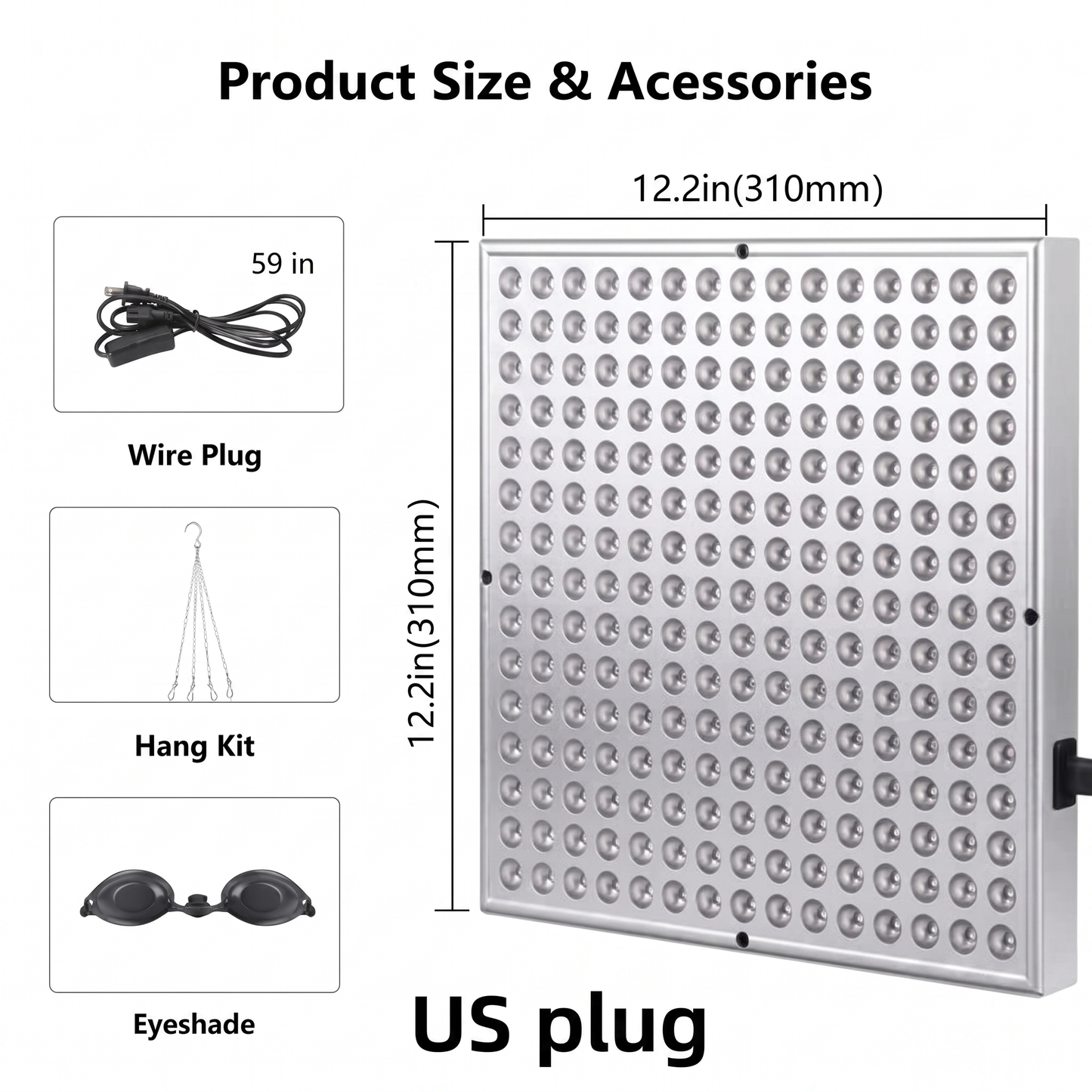 LED Red Light Therapy Panel | 225 LEDs 660nm 850nm