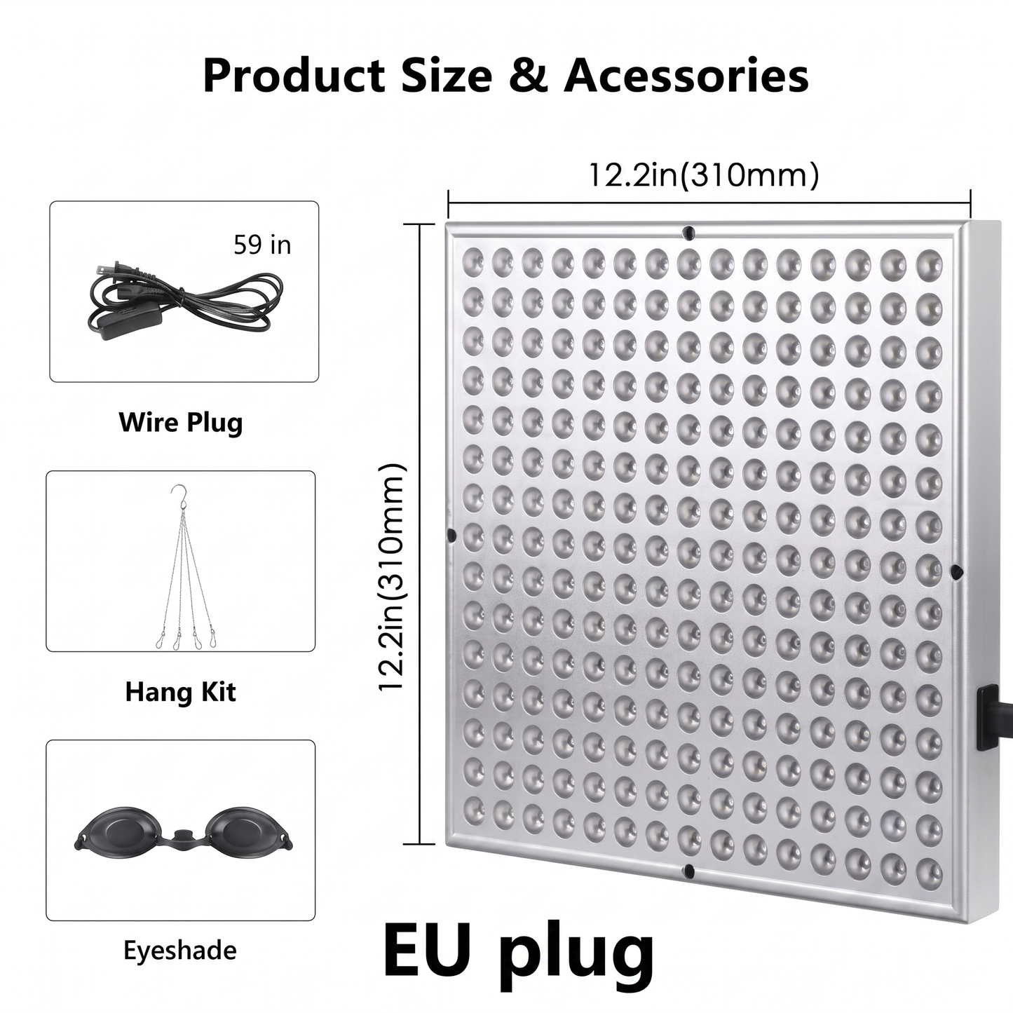 LED Red Light Therapy Panel | 225 LEDs 660nm 850nm
